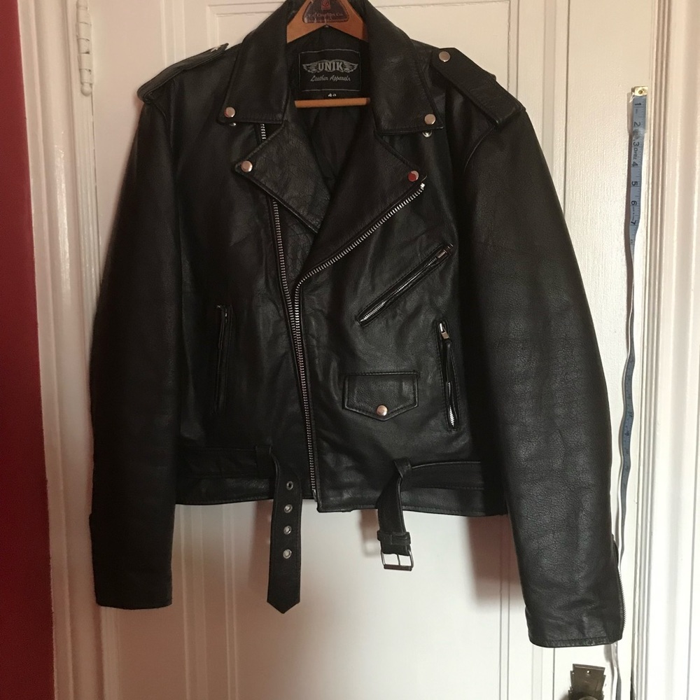 Unik leather men’s leather mc jacket
